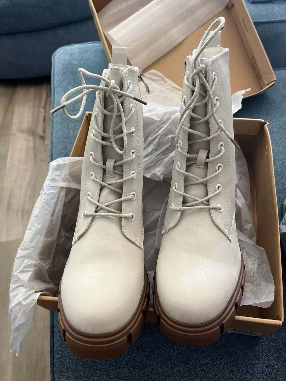Dirty Laundry Newz Smooth Platform Combat Boots